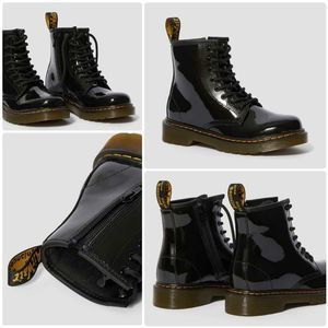 Dr. Martens Patent Leather Black Delaney Boots 2